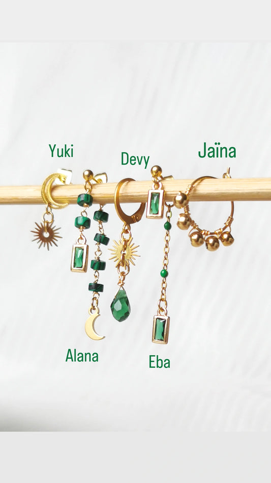 Boucle d'oreille acier à l'unité, composition piercings d'oreilles, faites main