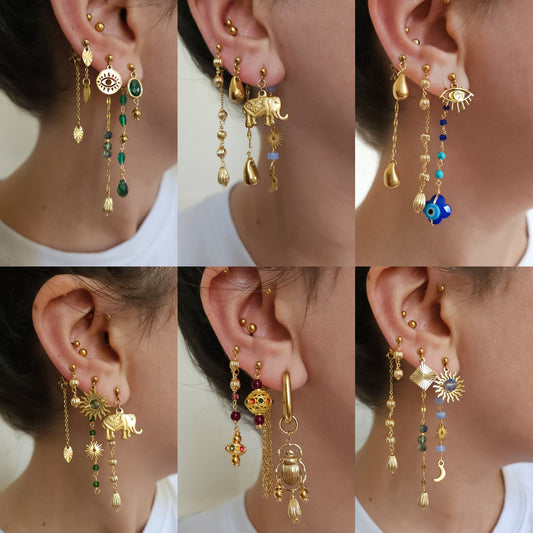 Boucle d'oreille personnalisable acier inoxydable a l’unité