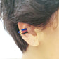 earcuff fait main, conch piercing, bijoux colorés, fake piercing, boucles d'oreilles perles