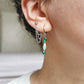 Boucle d'oreille acier argenté à l'unité, composition piercings d'oreilles vert