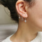 Boucle d'oreille lune et etoile acier argent a l'unité, compositions piercings d'oreilles