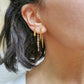 Boucle d'oreille acier inoxydable, boucle d'oreille chaine, à l'unité, piercing lobe