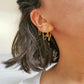 Boucle d'oreille acier inoxydable, boucle d'oreille chaine, à l'unité, piercing lobe