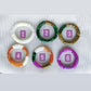 Bracelets joncs élastiques, perles acryliques