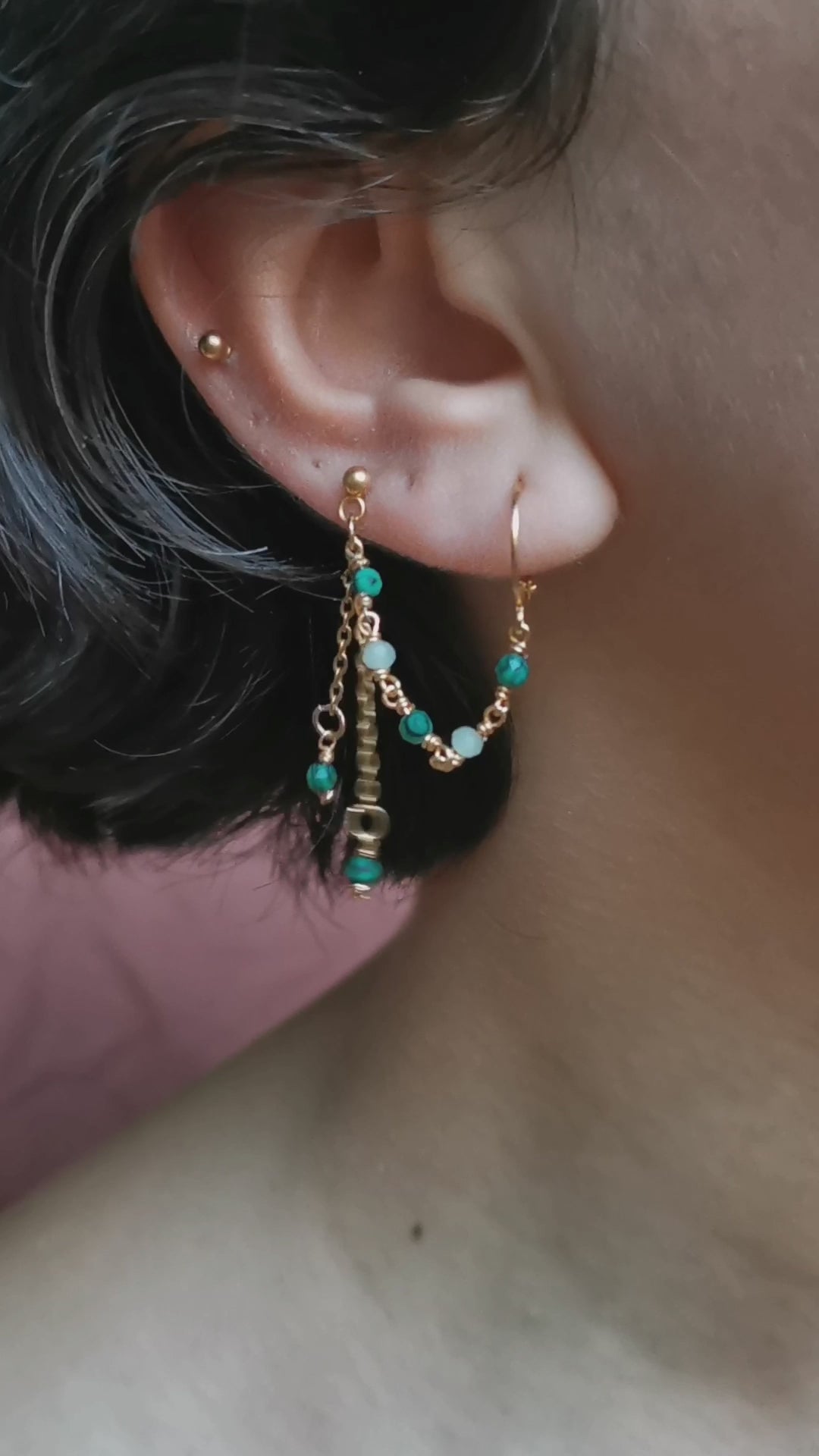 Boucles d'oreilles chaine PAPAYA