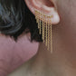 Boucle d'oreille pendante acier , boucle d'oreille chaine, bijoux fait main, faux piercing