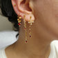 Boucle d'oreille acier, a accumuler, piercing d'oreille rouge