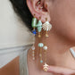 Boucle d'oreille modulable acier inoxydable et doré à l'or fin, a l’unité, coquillage, etoile et tortue de mer, corail, fleurs