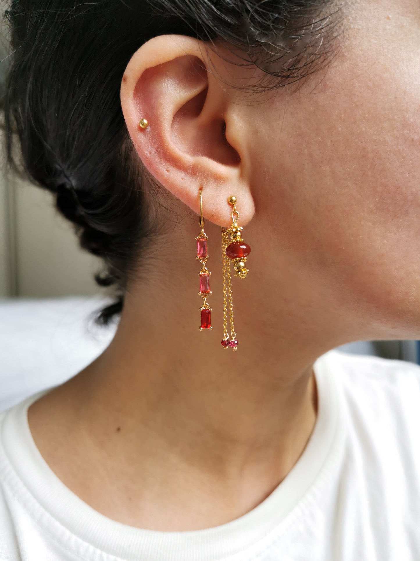 Boucle d'oreille acier, à accumuler, piercings d'oreilles