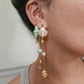 Boucle d'oreille modulable acier inoxydable et doré à l'or fin, a l’unité, coquillage, etoile et tortue de mer, corail, fleurs
