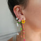 Boucle d'oreille modulable acier inoxydable et doré à l'or fin, a l’unité, coquillage, etoile et tortue de mer, corail, fleurs