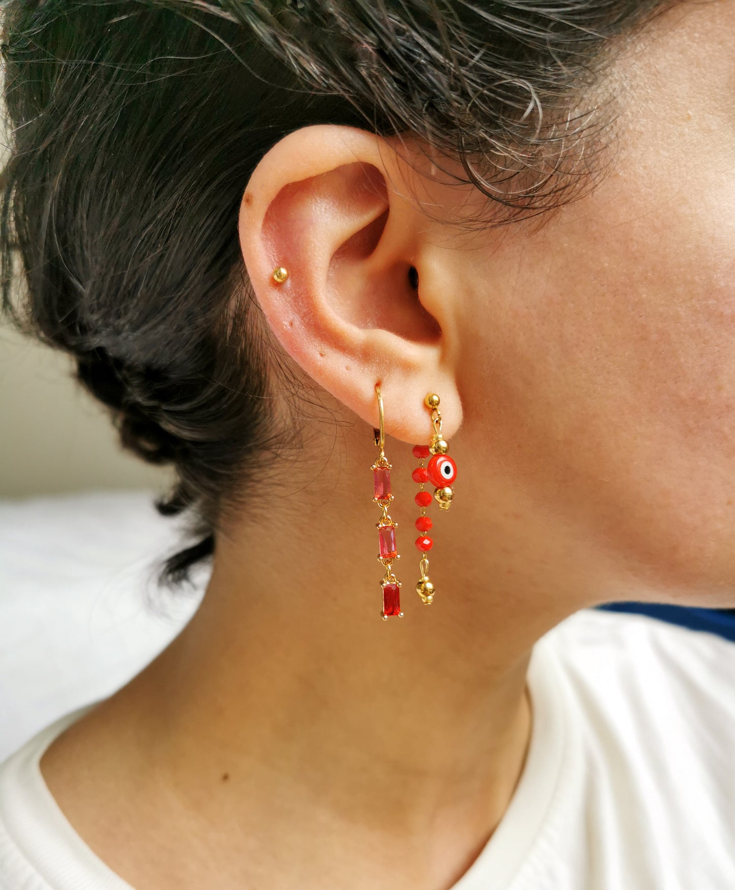 Boucle d'oreille acier, à accumuler, piercings d'oreilles