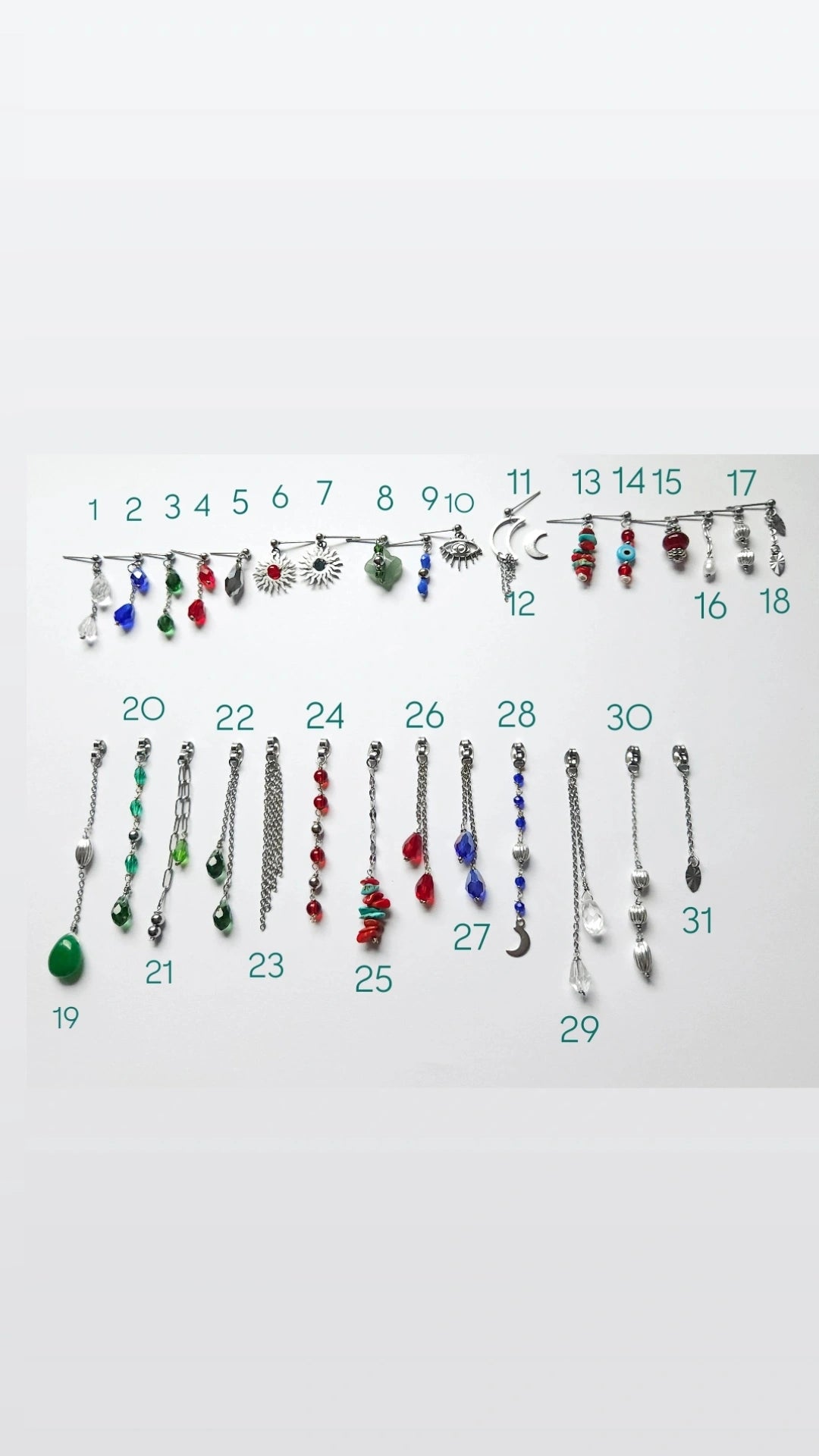 Mono boucle d'oreille personnalisable acier argenté et argent renforcé