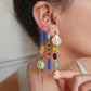 Boucle d'oreille modulable acier inoxydable et doré à l'or fin, a l’unité, coquillage, etoile et tortue de mer, corail, fleurs