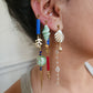 Boucle d'oreille modulable acier inoxydable et doré à l'or fin, a l’unité, coquillage, etoile et tortue de mer, corail, fleurs
