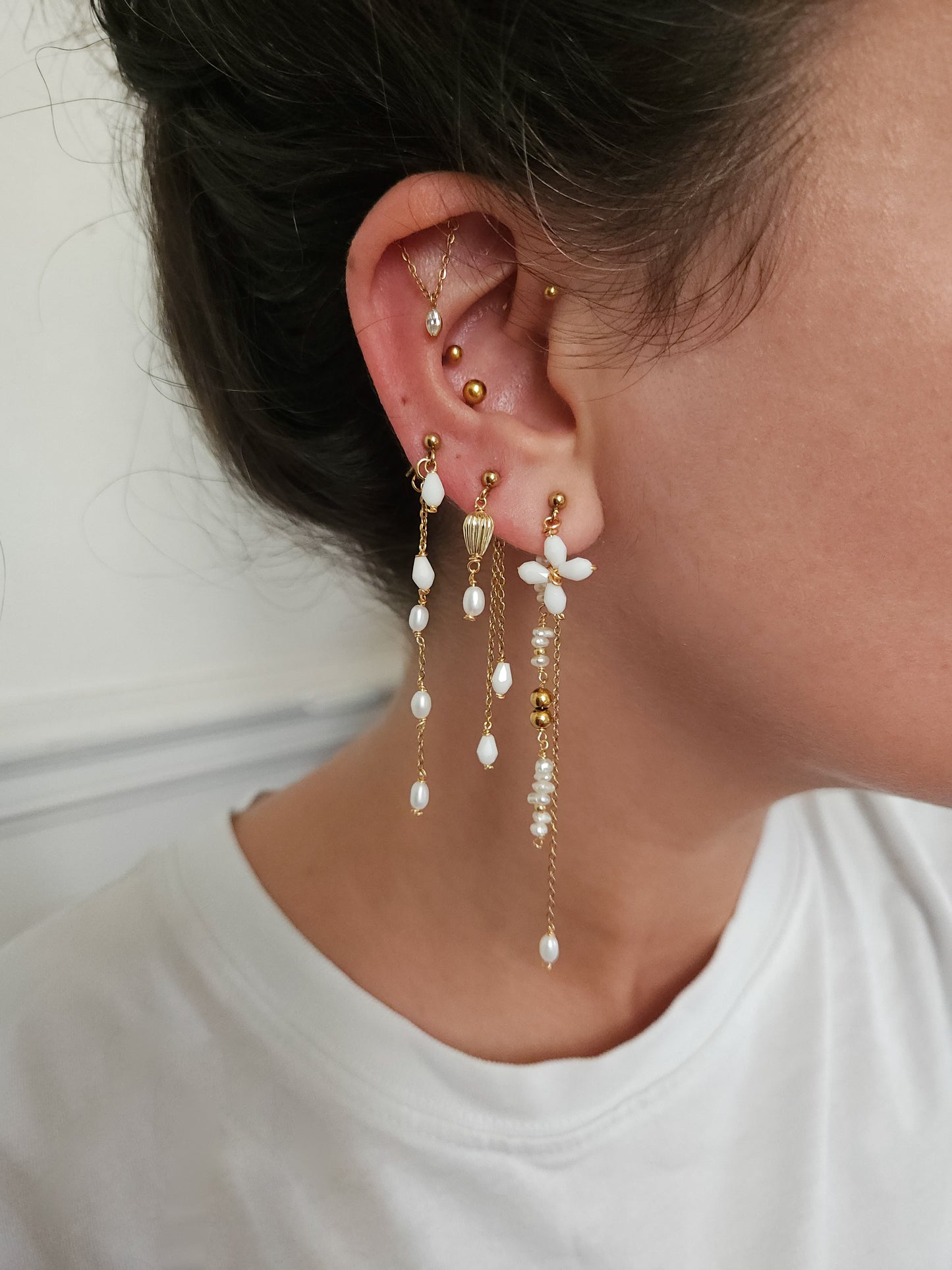 Boucles d'oreilles personnalisables à l'unité, acier inoxydable doré à l'or fin, coquillage, crabe, soleil