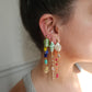 Boucle d'oreille modulable acier inoxydable et doré à l'or fin, a l’unité, coquillage, etoile et tortue de mer, corail, fleurs