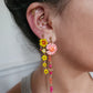 Boucle d'oreille modulable acier inoxydable et doré à l'or fin, a l’unité, coquillage, etoile et tortue de mer, corail, fleurs