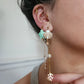 Boucle d'oreille modulable acier inoxydable et doré à l'or fin, a l’unité, coquillage, etoile et tortue de mer, corail, fleurs
