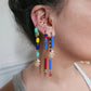 Boucle d'oreille modulable acier inoxydable et doré à l'or fin, a l’unité, coquillage, etoile et tortue de mer, corail, fleurs