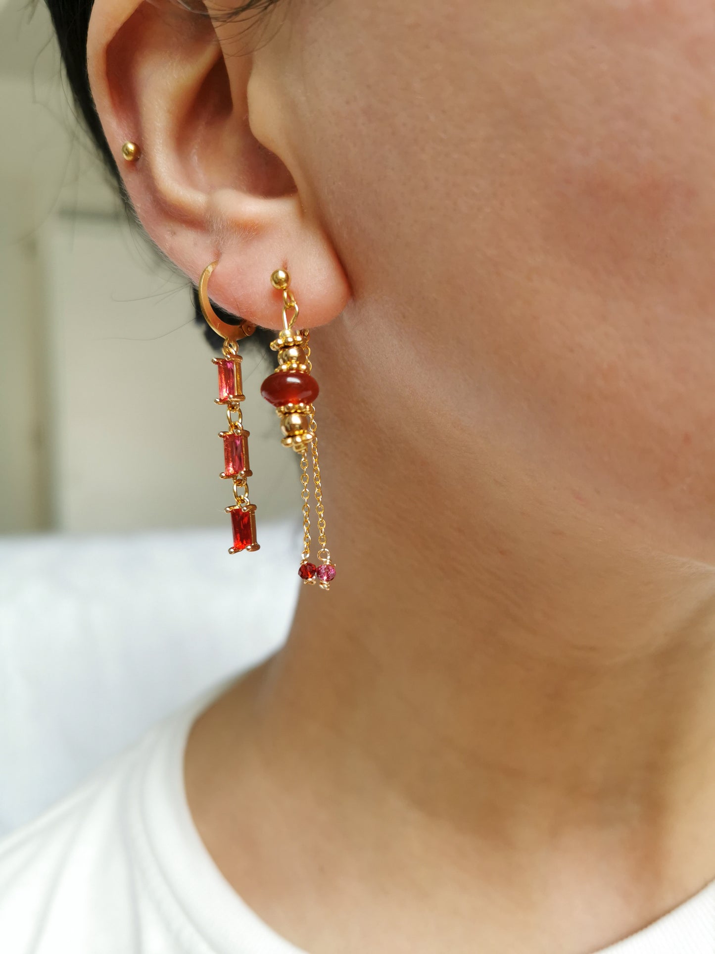 Boucle d'oreille acier, à accumuler, piercings d'oreilles